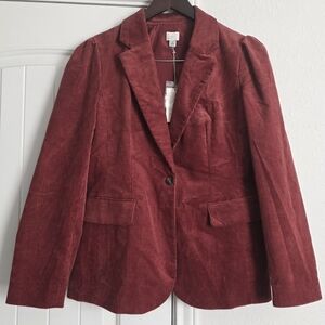 A New Day Red Corduroy Blazer – Size 12